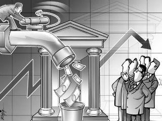 Γι’ αυτό, παρά το ότι οι Κεντρικές Τράπεζες έχουν μειώσει τα προεξοφλητικά τους επιτόκια στο 0%, ή και σε αρνητικά επίπεδα... οι εμπορικές τράπεζες δεν προσφέρουν ρευστότητα, γιατί θα πρέπει να δανείσουν σε ήδη υπερχρεωμένες επιχειρήσεις και νοικοκυριά!